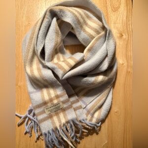 Authentic Burberry Children’s Scarf – Baby Blue Signature Plaid